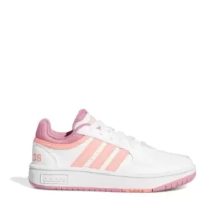 adidas Hoops 3.0 Junior Girls Trainers - White