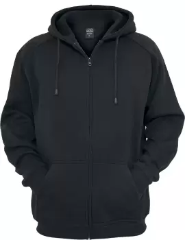 Urban Classics Zip Hoodie, Black, Male, Hoodies, TB014Cbk-2XL