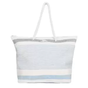 Trespass Womens/Ladies Totba Tote Bag (25L) (White/Blue Stripe)