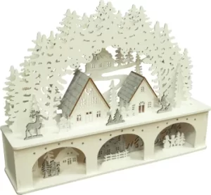 St Helens H&G Wooden Christmas Scenery with LED Lights