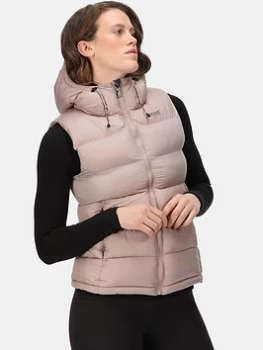 Regatta Dawby Hooded Gilet - Taupe , Taupe, Size 10, Women