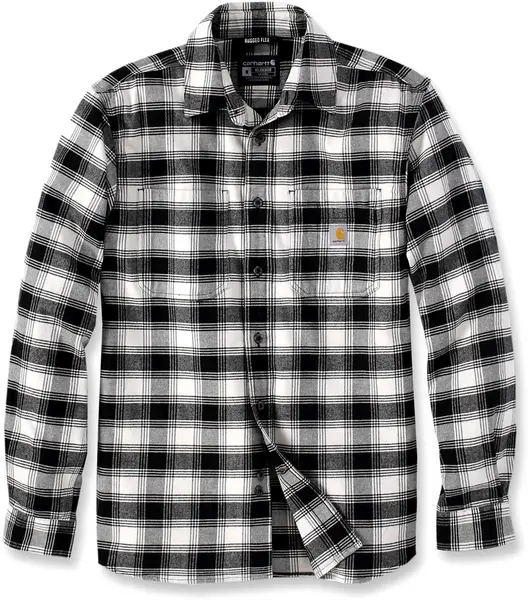 Carhartt Rugged Flex Flannel Plaid Shirt, black-beige, Size XL