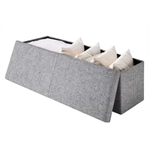 Storage Bench Light Grey 80x40x40cm