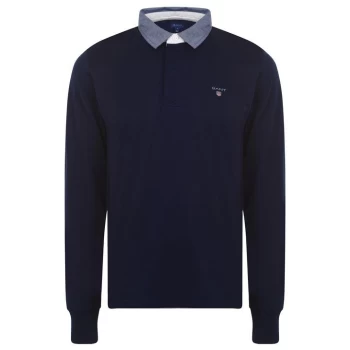 Gant Gant Plain Rugby Polo Mens - Blue