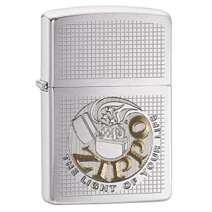 Zippo Unisex Light of Life Windproof Pocket Lighter Brushed Chrome