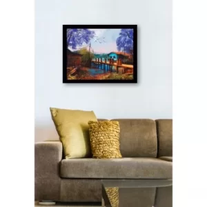 SC0782 Multicolor Decorative Framed MDF Painting