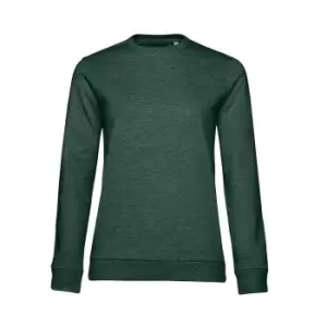 B&C Womens/Ladies Set-in Sweatshirt (M) (Dark Green Heather)