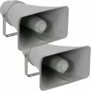 Loops - 2x Active cctv Horn Speaker 12VDC 25W dvr ip Camera IP66 Outdoor Weatherproof