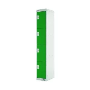 Four Compartment Locker 300x450x1800mm Green Door MC00058 MC00058