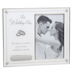 Our Wedding Day Engraveable Frame 4x6