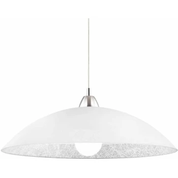 Ideal Lux Lighting - Ideal Lux Lana - 1 Light Large Dome Ceiling Pendant Chrome, E27