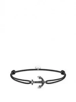 Thomas Sabo Sterling Silver Little Secrets Anchor Adjustable Mens Bracelet, One Colour, Men