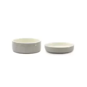 Scruffs Set of 2 Cat Bowls Grey