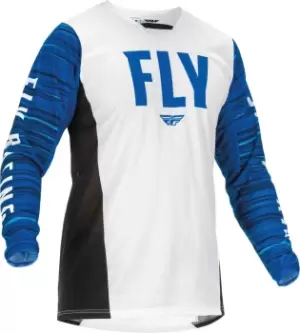 Fly Racing Kinetic Wave Motocross Jersey, white-blue, Size L, white-blue, Size L