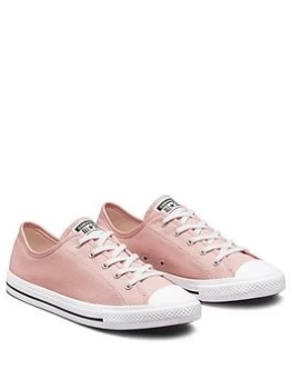 Converse Chuck Taylor All Star Dainty Canvas Plimsolls - Pink, Size 7, Women