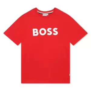 Boss Boss Large Logo T-Shirt Juniors - Red