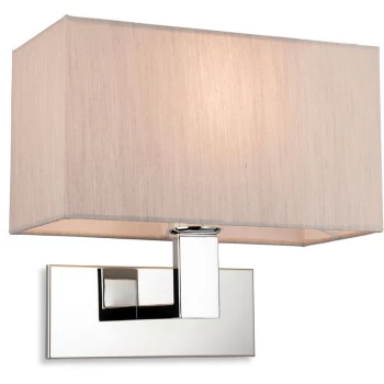 Firstlight - Raffles Wall Lamp Chrome with Rectangle Oyster Shade