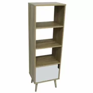 Techstyle Watsons Tall Bookcase With Cupboard Oak / White
