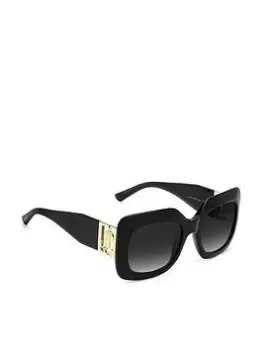 Jimmy Choo Gaya Large Logo Sunglasses - Black