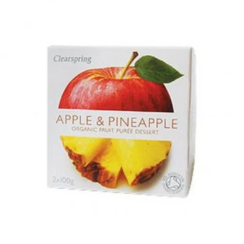 Clearspring Organic Apple & Pineapple Fruit Puree Pack of Two 100g (Case of 12 )