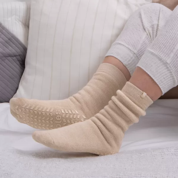 totes Thermal Brushed Original Slipper Socks Oatmeal