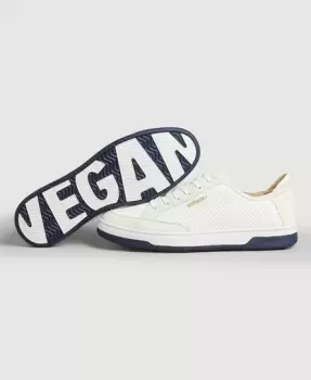 Superdry Mens Vintage Vegan Basket Low Top Trainers White - Size: 11