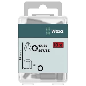 Wera 05072407001 Classic Torx Bits With 1/4in Hexagon Drive TX 15,...