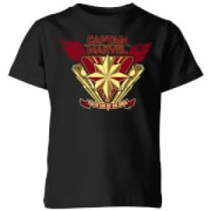 Captain Marvel Protector Of The Skies Kids T-Shirt - Black - 7-8 Years