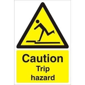 Warehouse Sign 400x600 1mm Plastic Caution trip hazard Ref