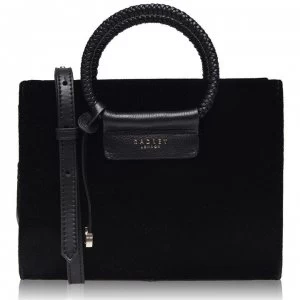 Radley Arlington Velvet Satchel Bag - BLACK