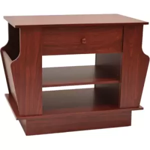 COMPANION - Storage Side / End Table with Magazine Rack - Large - Mahogany - Mahogany