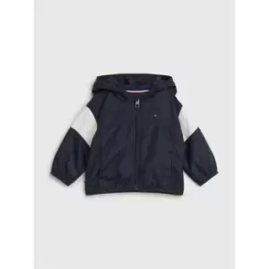 Tommy Hilfiger Babies Colour Block Hooded Jacket - Blue