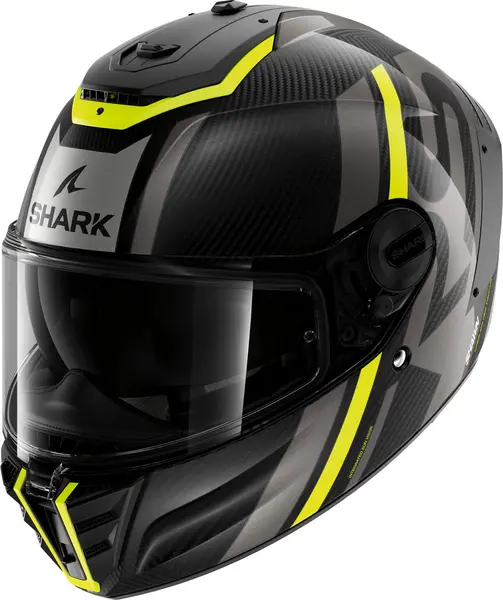 Shark Spartan RS Carbon Shawn Carbon Yellow Anthracite DYA Full Face Helmet 2XL