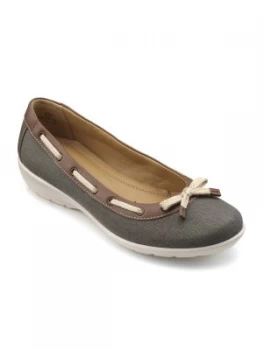 Hotter Gem Ballerina Style Shoes Grey