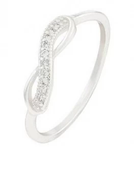 Accessorize St Infinity Ring - Silver, Size L, Women