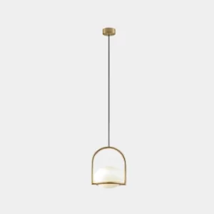 Coco Single Globe Pendant Gold, White E14