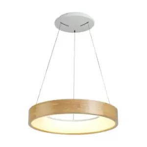 Cristal Mad LED Pendant Lamp 28W 2000Lm 3000K 47cm Natural Wood