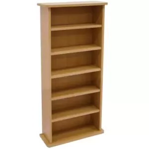 Techstyle Chak 222 Cd Or 104 DVD Bluray Media Storage 6 Shelf Unit Beech