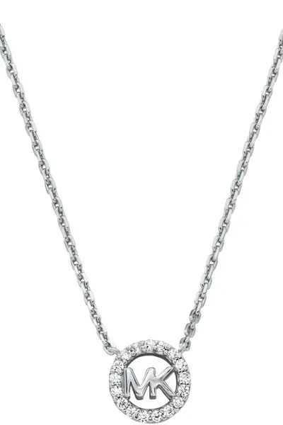 Michael Kors Jewellery Ladies Michael Kors Sterling Silver Logo Pendant Necklace MKC1726CZ040