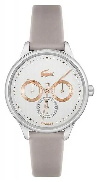 Lacoste 2001207 Womens Birdie White Dial Grey Leather Watch