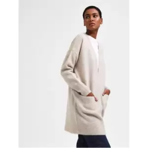 Selected Femme Lulu Long Cardigan - Beige