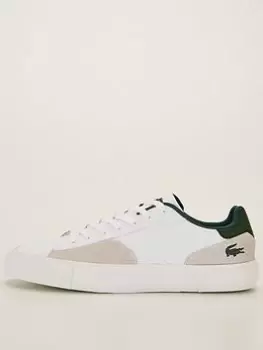 Lacoste L006 222 1 Sma Trainer - White/Dark Green, White/Dark Green, Size 6, Men