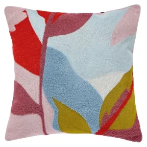 Joules Countryside Scene Cushion Pink, Blue and Yellow