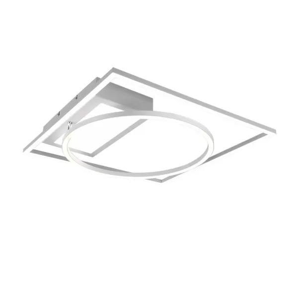 Downey Modern 33W LED Semi Flush Light White Matt 2700-6500K Remote control