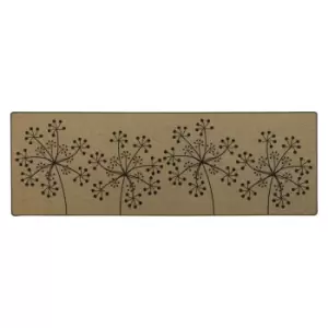 JVL Elegance Door Mat, Dandelion Print, 50x150cm - Beige