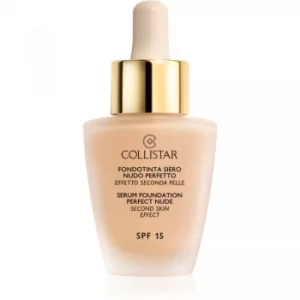 Collistar Serum Foundation Perfect Nude Brightening Foundation for Natural Look SPF 15 Shade 2 Beige 30ml