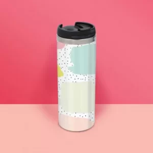 Vibrant Dot Pattern Stainless Steel Travel Mug