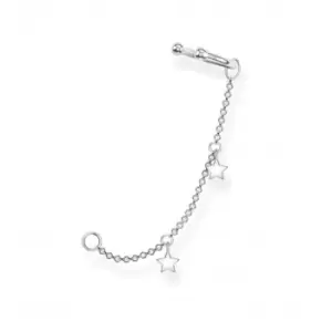 Silver Star Ear Cuff With Chain EC0020-001-21