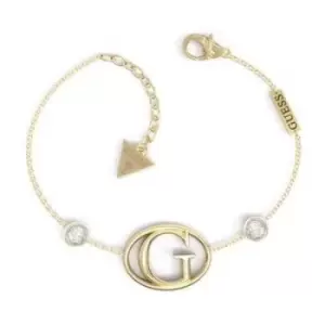 Guess UBB01047YGL G Logo Crystal Gold Tone Bracelet Jewellery