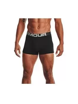 Under Armour Charged Cotton 3" Boxers - 3 Pack, Black, Size 2XL, Men